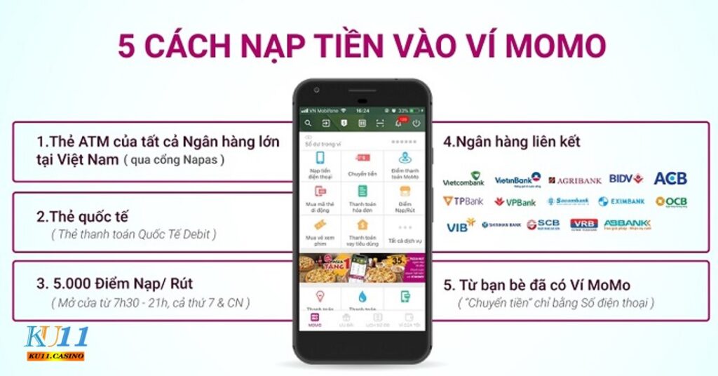 5 phương pháp nạp tiền ví momo