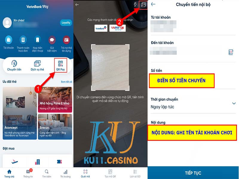 hướng dẫn nạp tiền ku casino